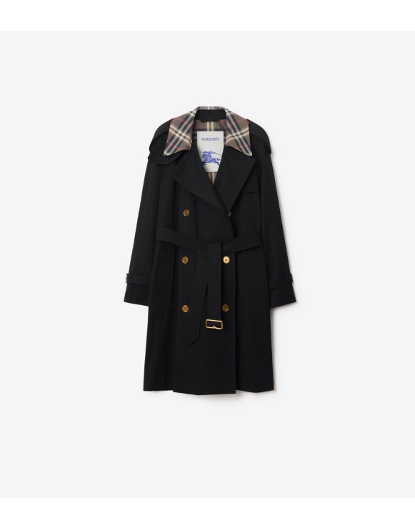 Mid-length Check Collar Castleford Trench Coat