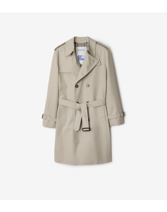 Long Cotton Blend Trench Coat