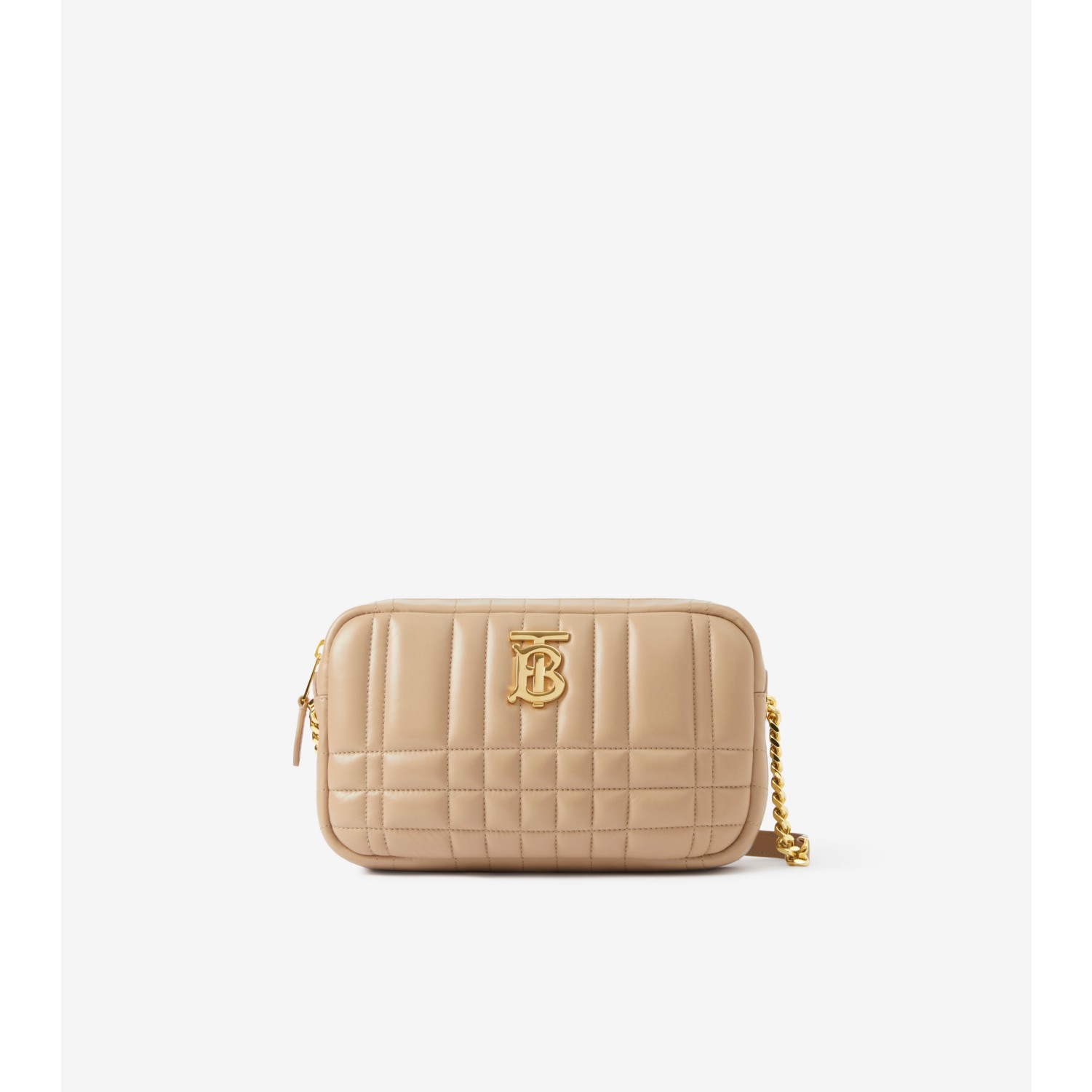 Lola Mini Leather Shoulder Bag in Beige - Burberry