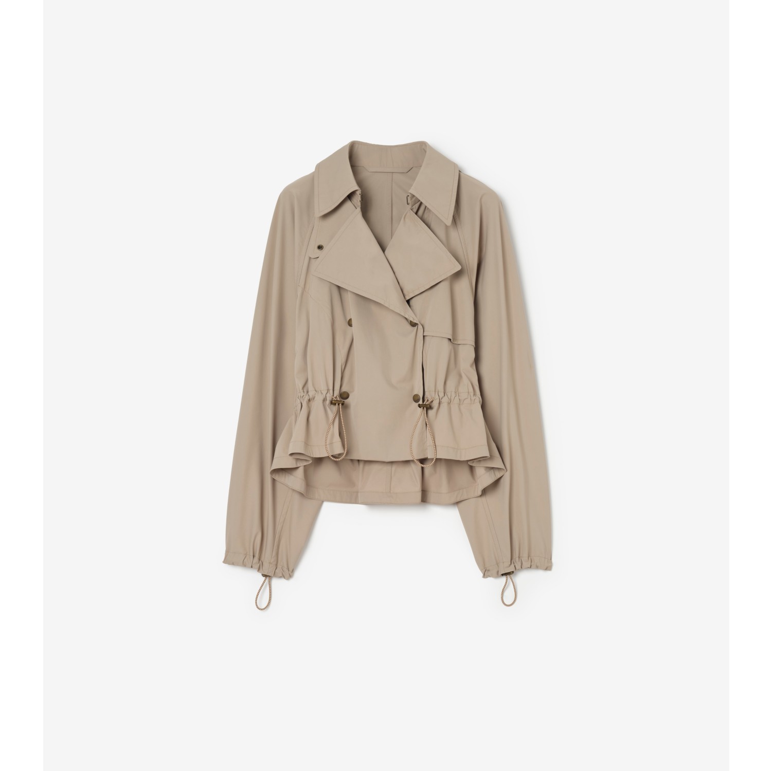 Detachable Hood Stretch Nylon Jacket