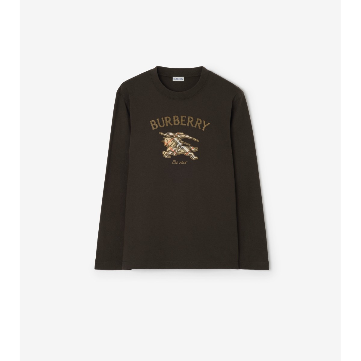  Check Knight Cotton Long-sleeve T-shirt