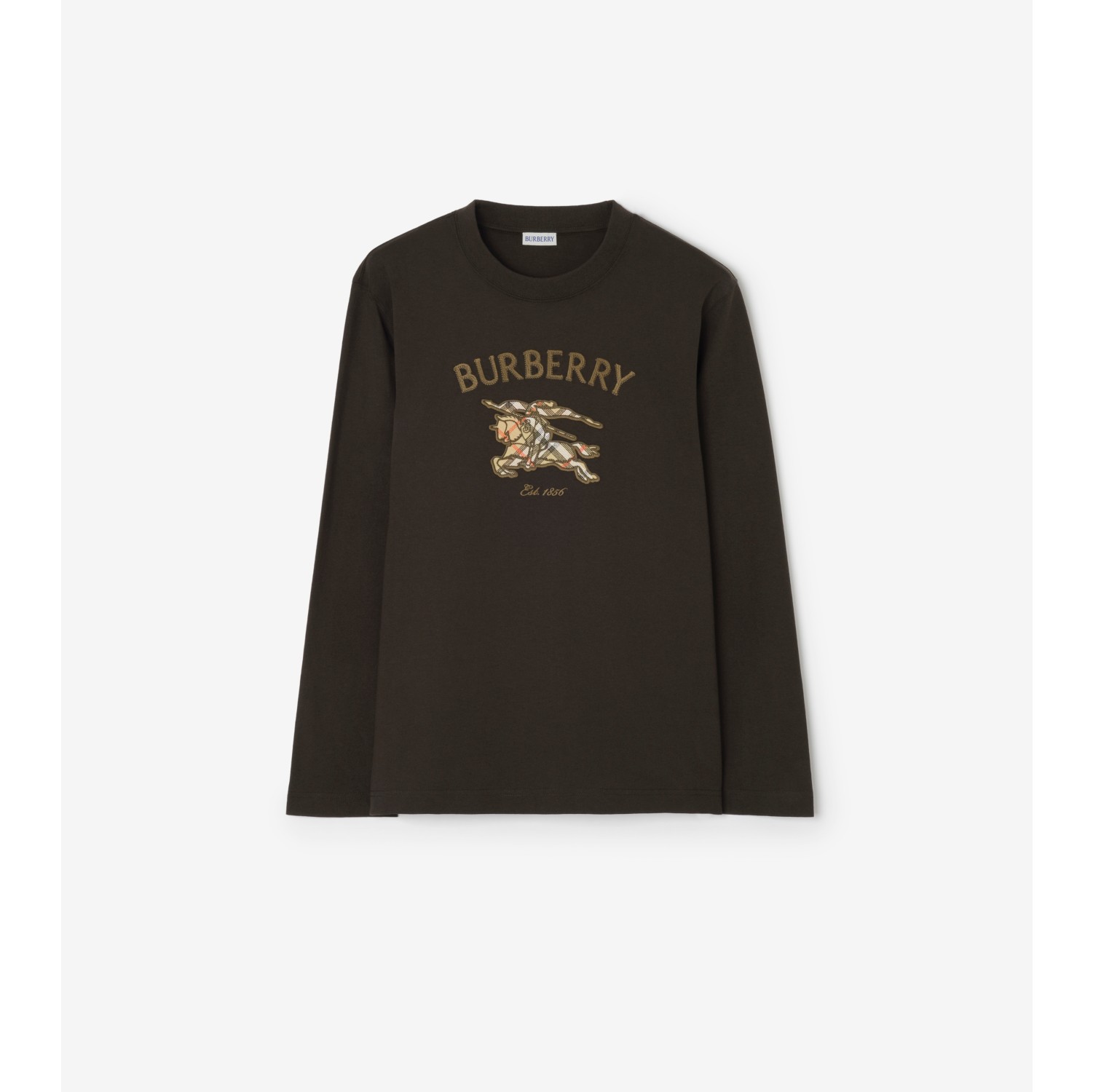 Knight Check Cotton Long-sleeve T-shirt