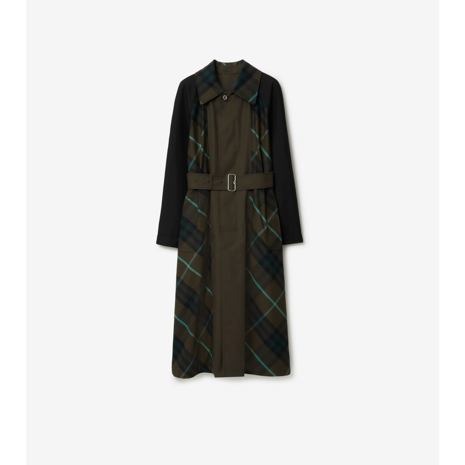 Burberry Check Reversible Trench Coat in Green - Burberry