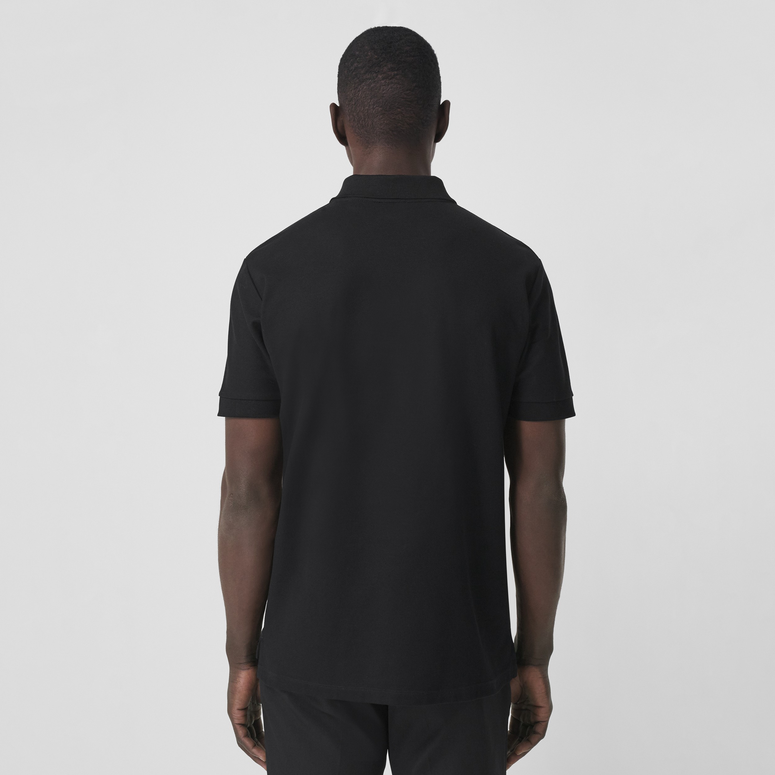 モノグラムモチーフ コットンピケ ポロシャツ (ブラック) - メンズ | Burberry®公式サイト - 3