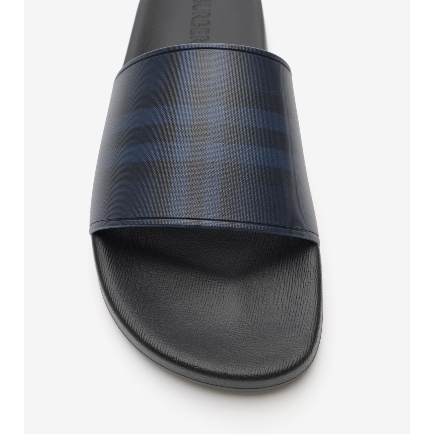 Check Slides in Navy - Men | Burberry® Official