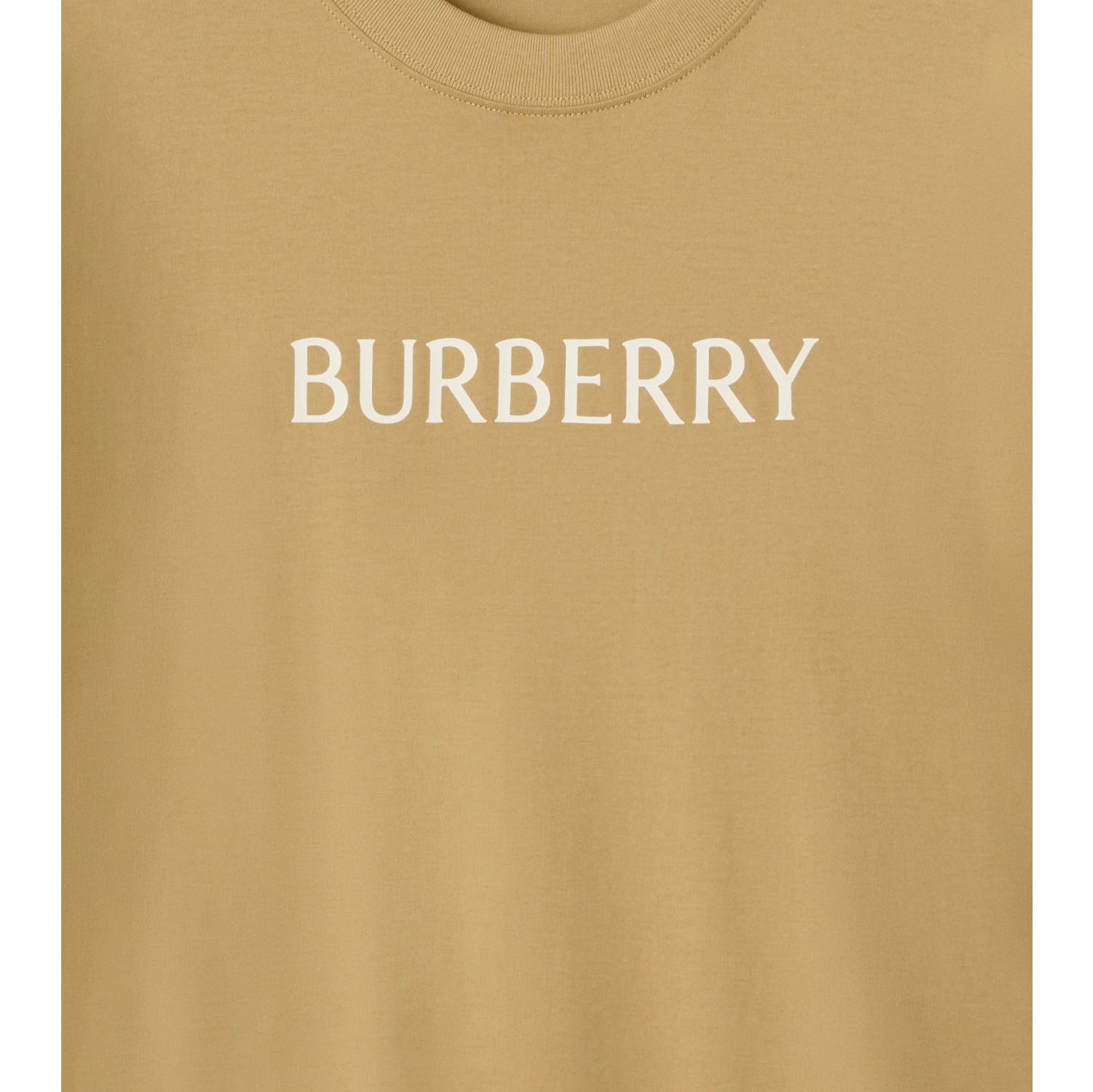 Logo Cotton T-shirt in Flax beige - Men | Burberry® Official
