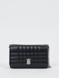 Clutch Lola en cuir matelassé – noir