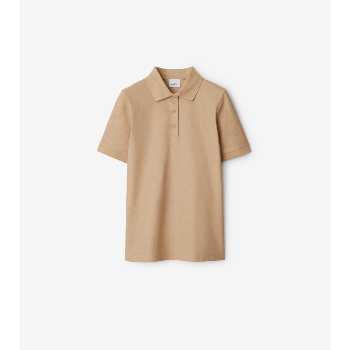 Burberry Cotton Polo Shirt In Brown