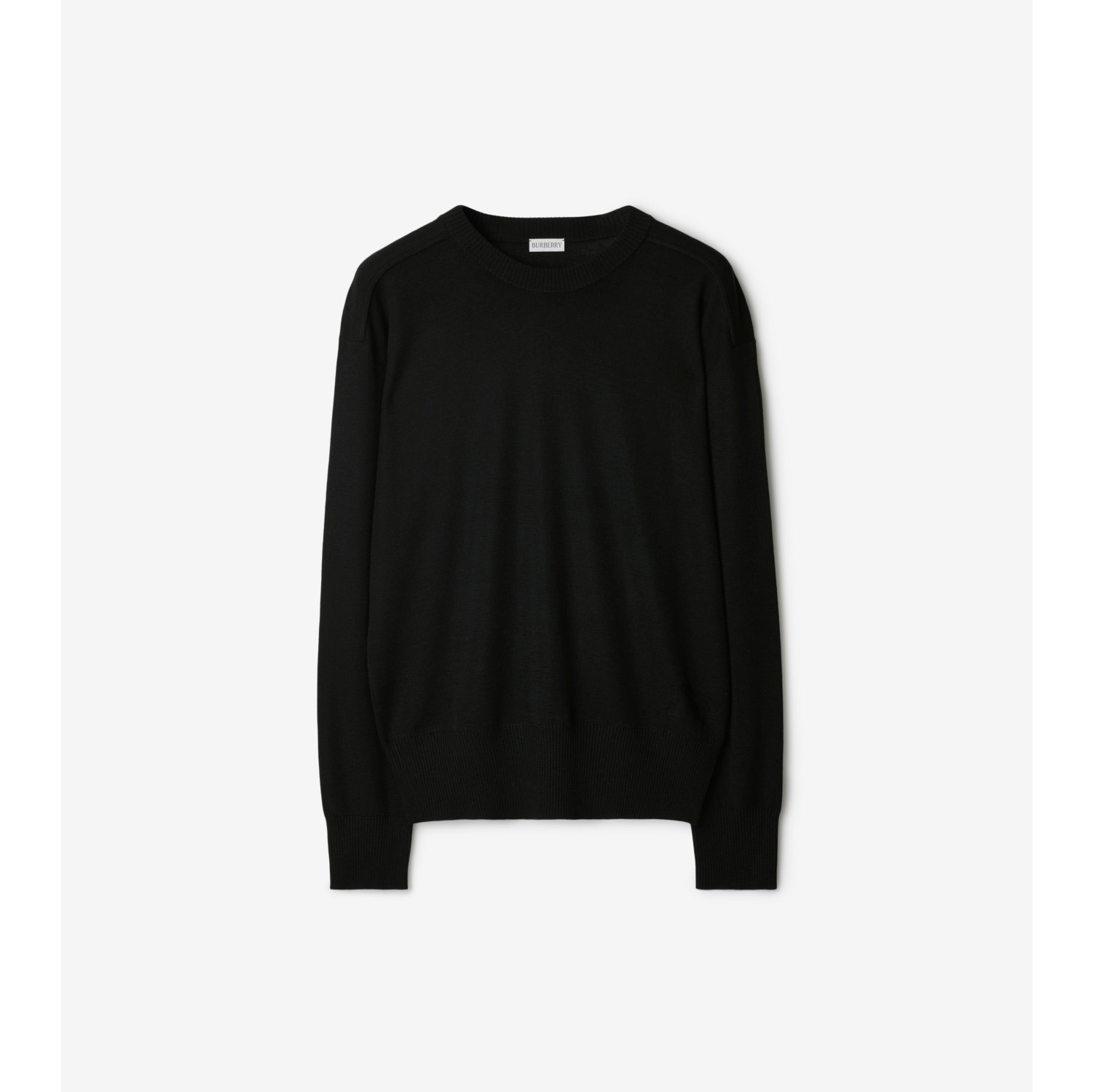 Black wool pullover best sale