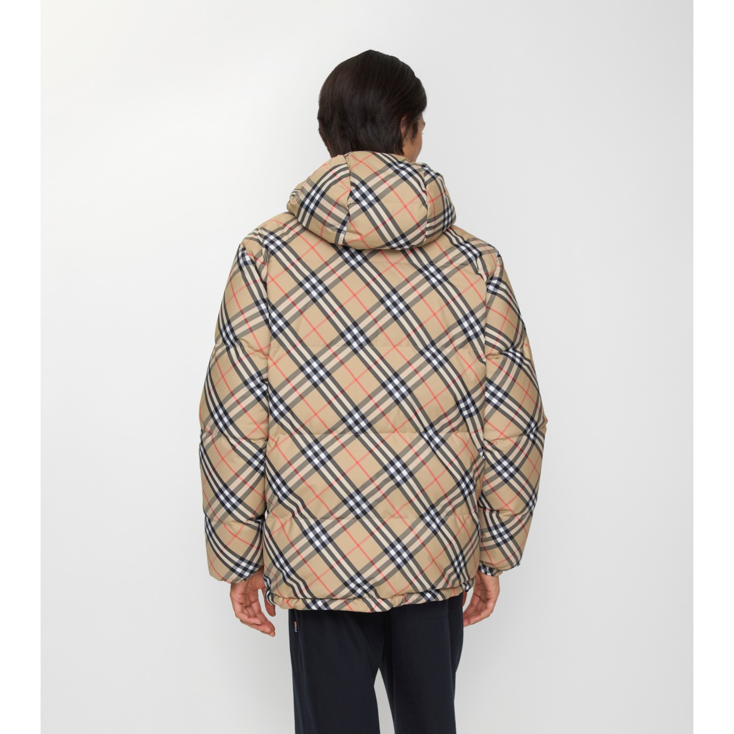 Reversible Check Hooded Puffer Jacket - thumbnail 3