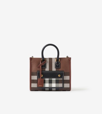 トート | キャンバス＆レザー | Burberry® 公式サイト