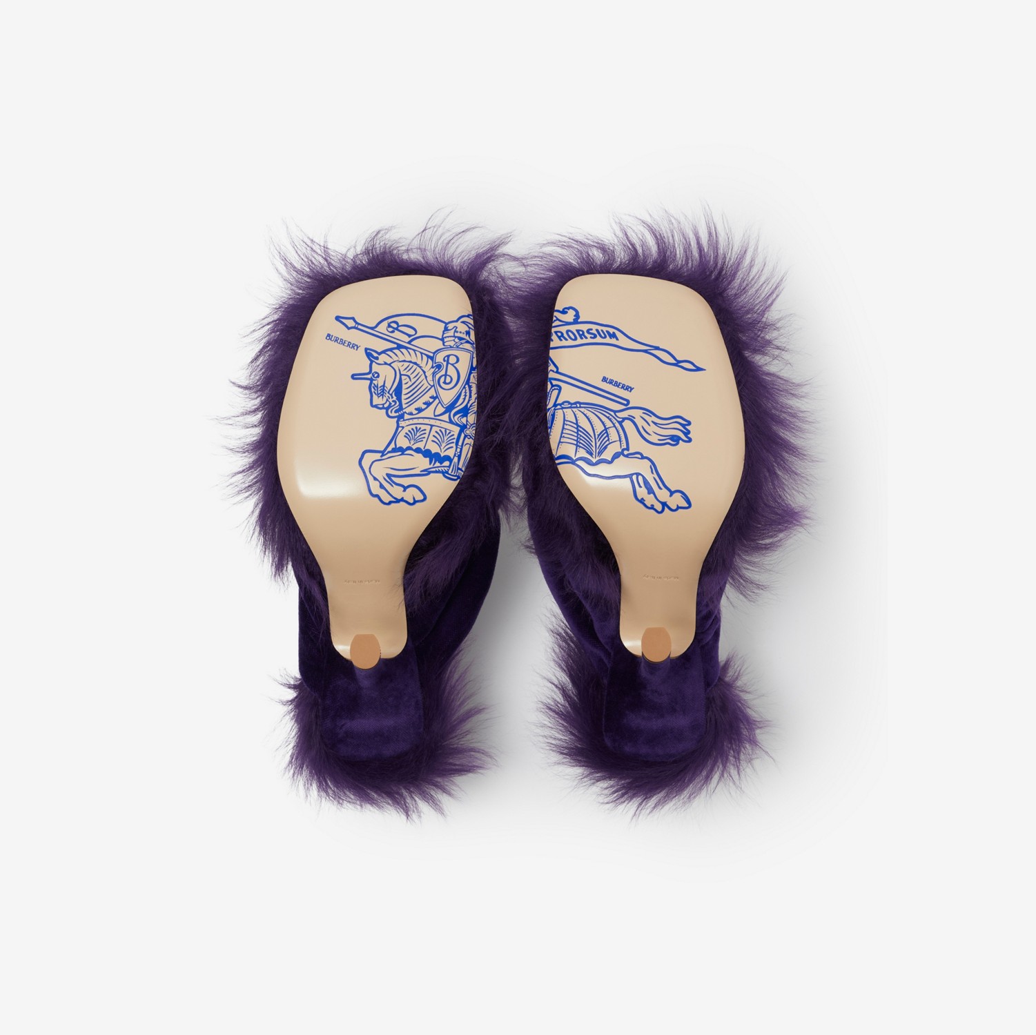 毛羊皮 Step Rose 凉鞋 (锦葵紫) - 女士 | Burberry® 博柏利官网