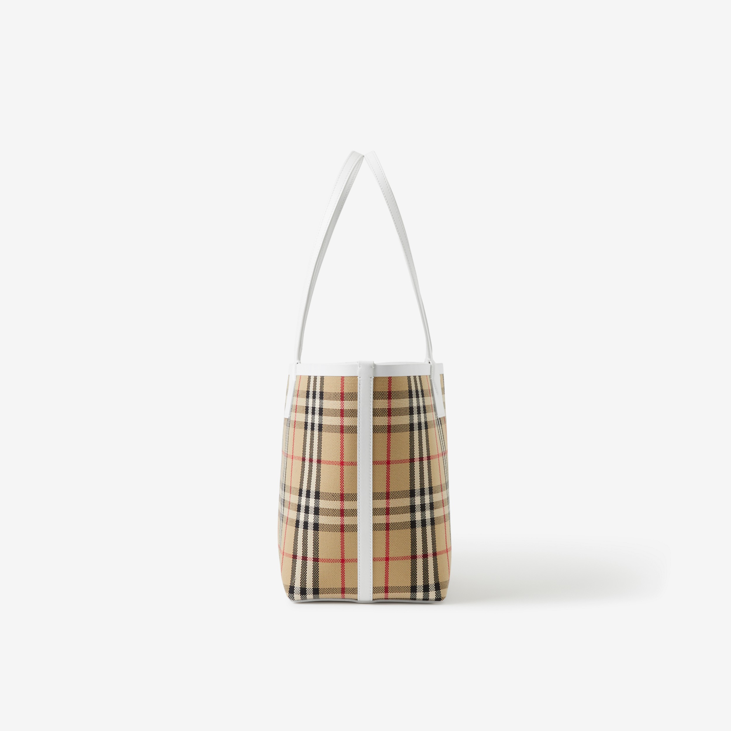 Small London Tote Bag in Archive Beige/white - Women | Burberry® Official - 2
