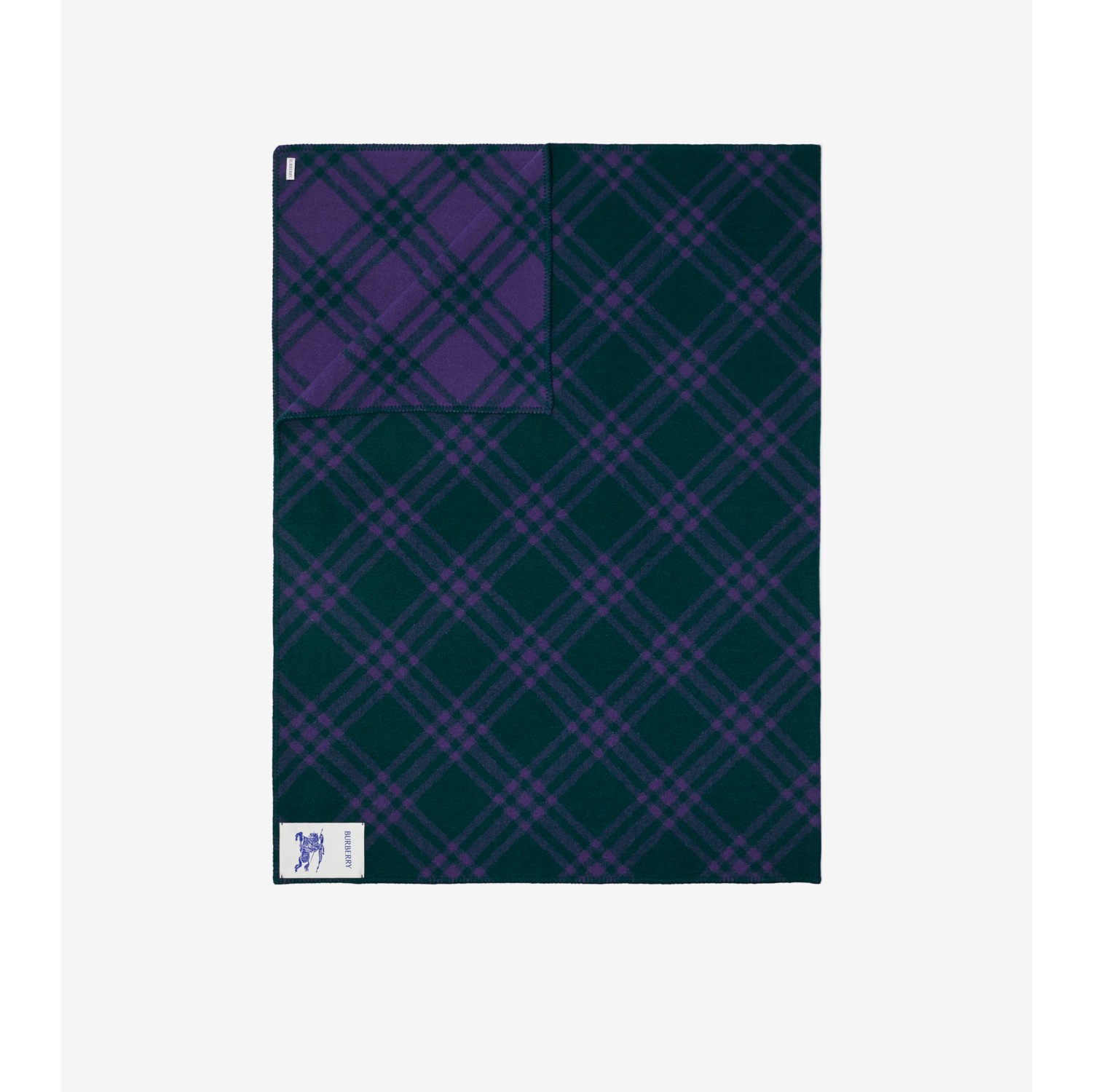 Coperta in lana Check (Vine/royal) | Sito ufficiale Burberry®