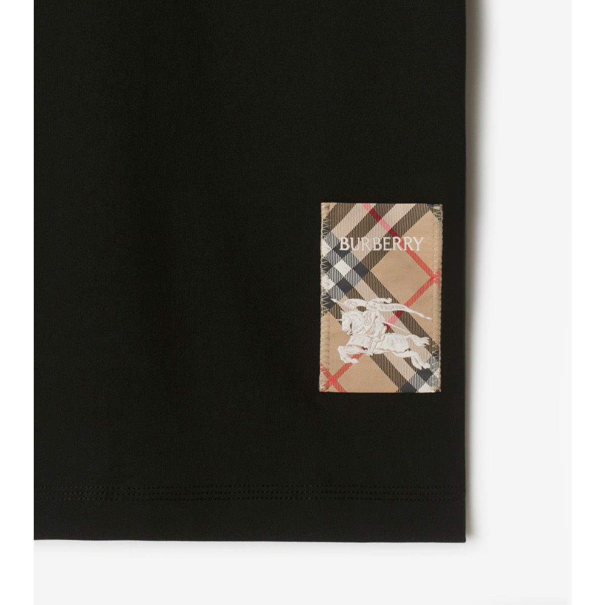  Check Label Cotton T-shirt