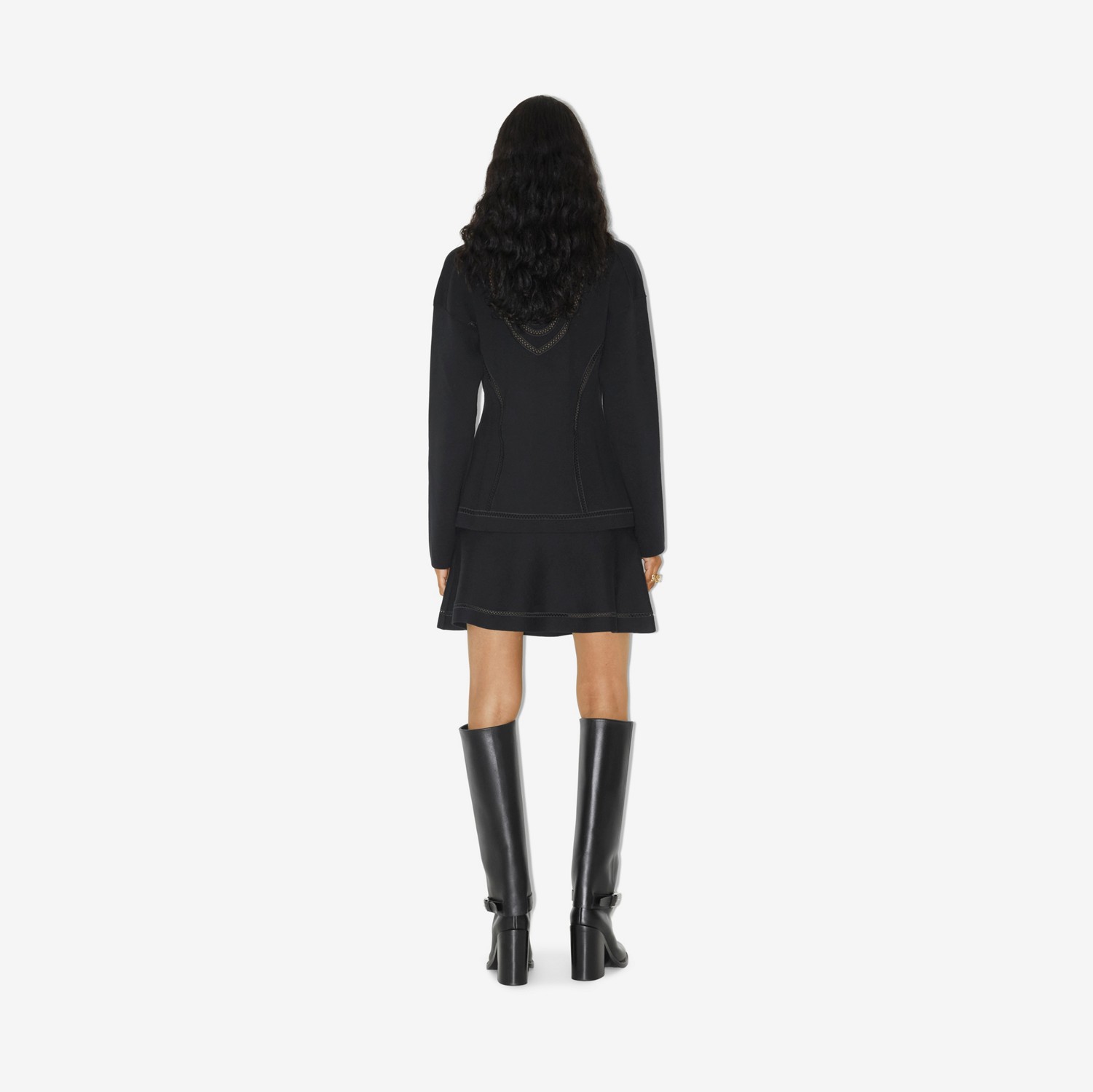 Veste tailleur en coton et cachemire mélangés (Noir) - Femme | Site officiel Burberry®