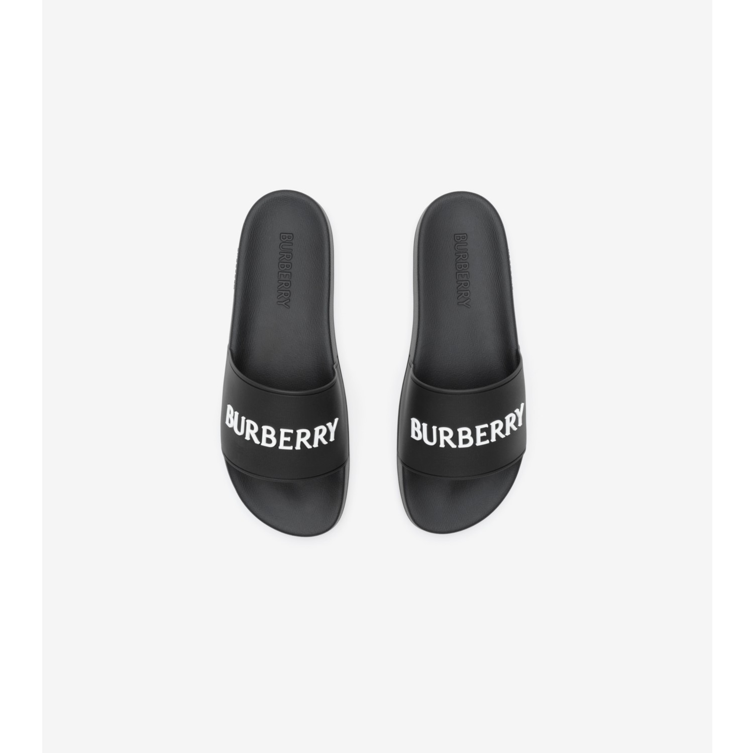 Logo Slides in Black/white - Men | Burberry® Official