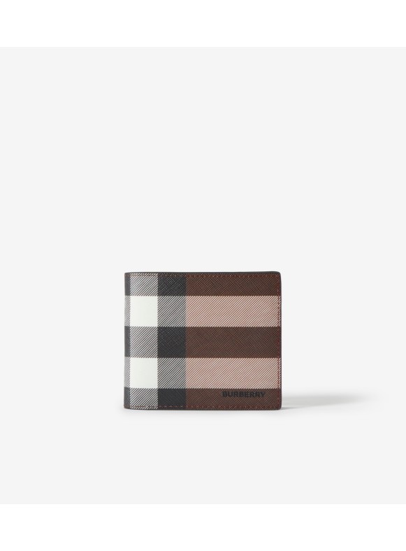 Leather wallet Burberry Blue in Leather - 30600605