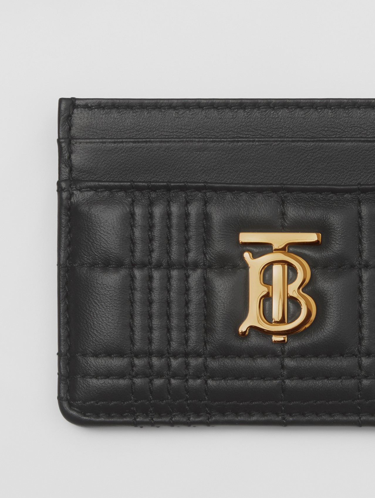 Quilted Lambskin Lola Card Case in Black
