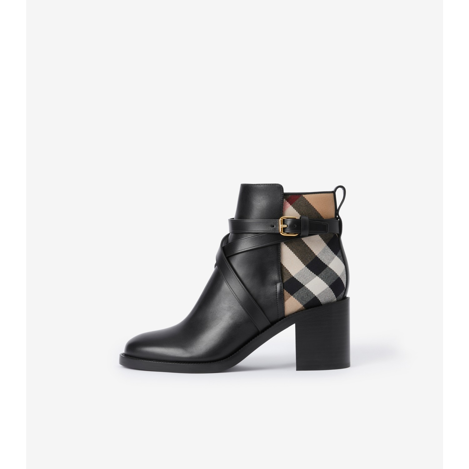 Burberry house on sale check ankle boots