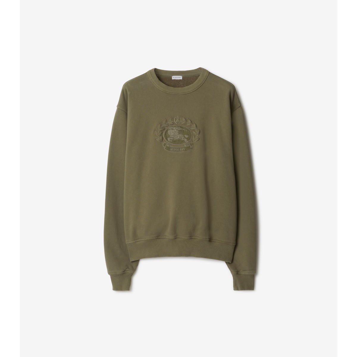 Burberry Ekd Cotton Sweatshirt In Green