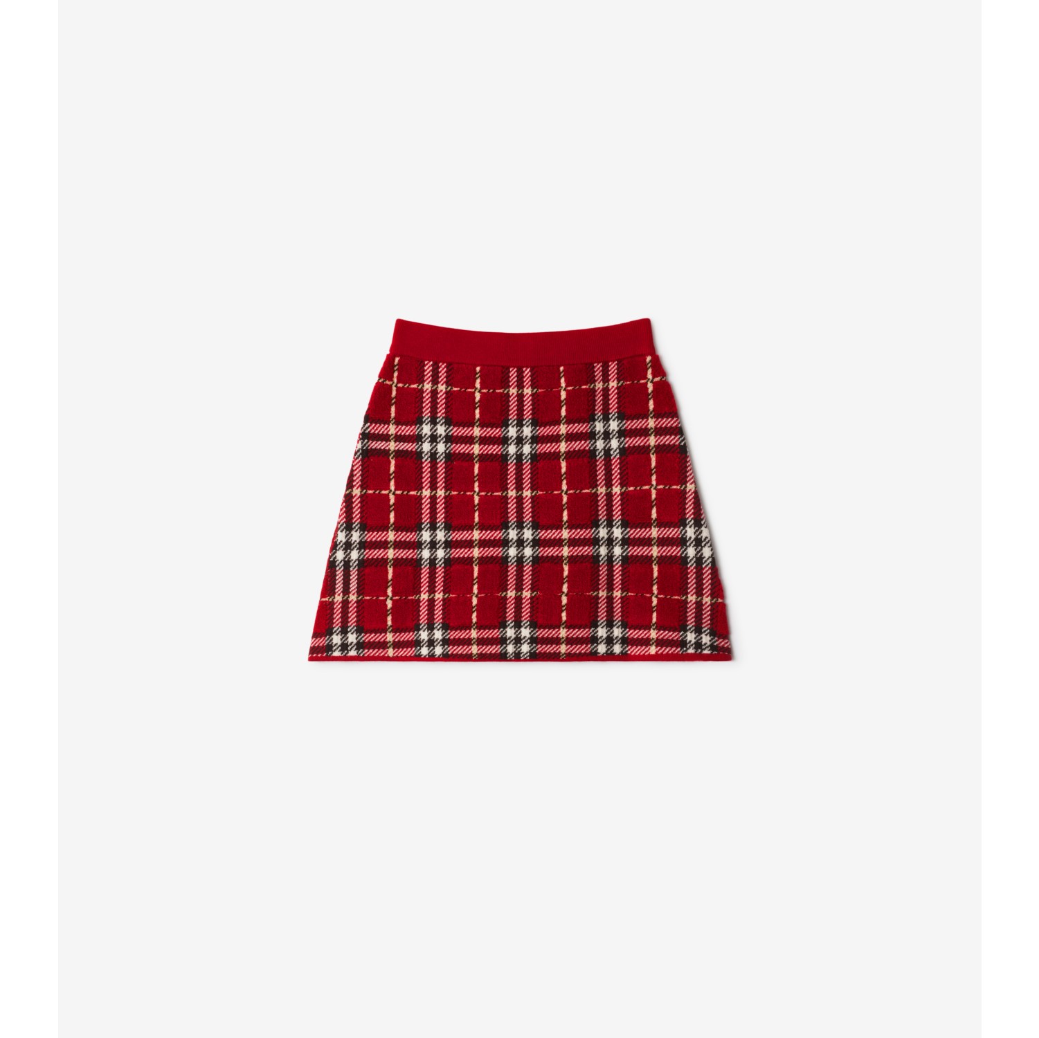 Check Wool Skirt