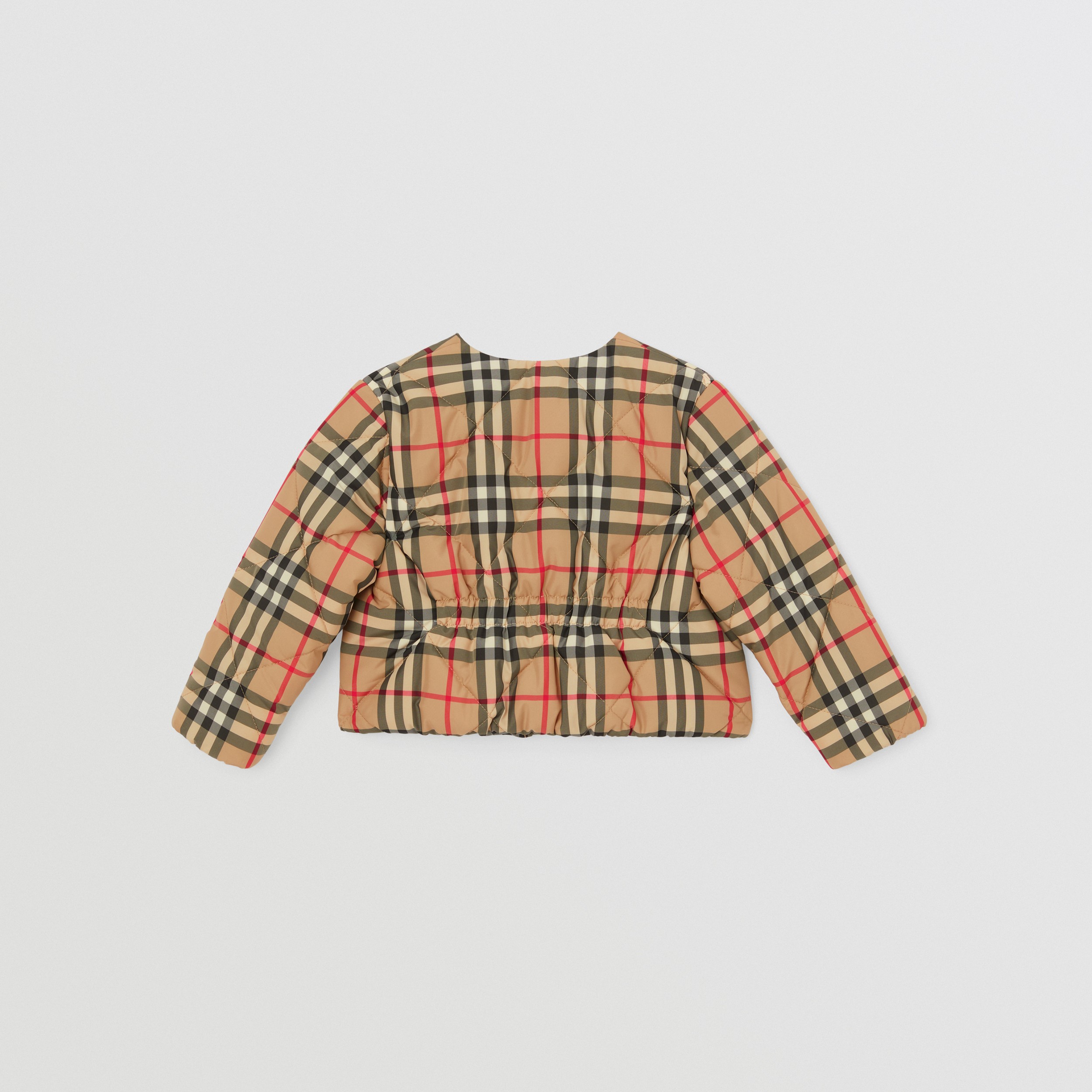 Vintage Check Diamond Quilted Jacket in Archive Beige - Children | Burberry® Official - 4