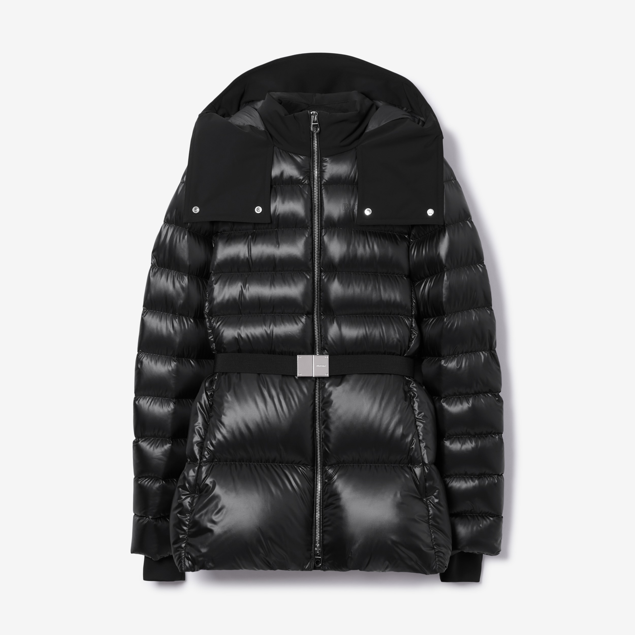 Contrast Hood Nylon Belted Puffer Jacket in Black - Women | Burberry®  Official