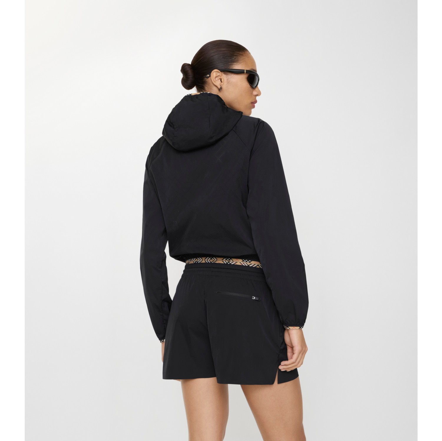 Stretch Nylon Shorts in Black - Women | Burberry® Official