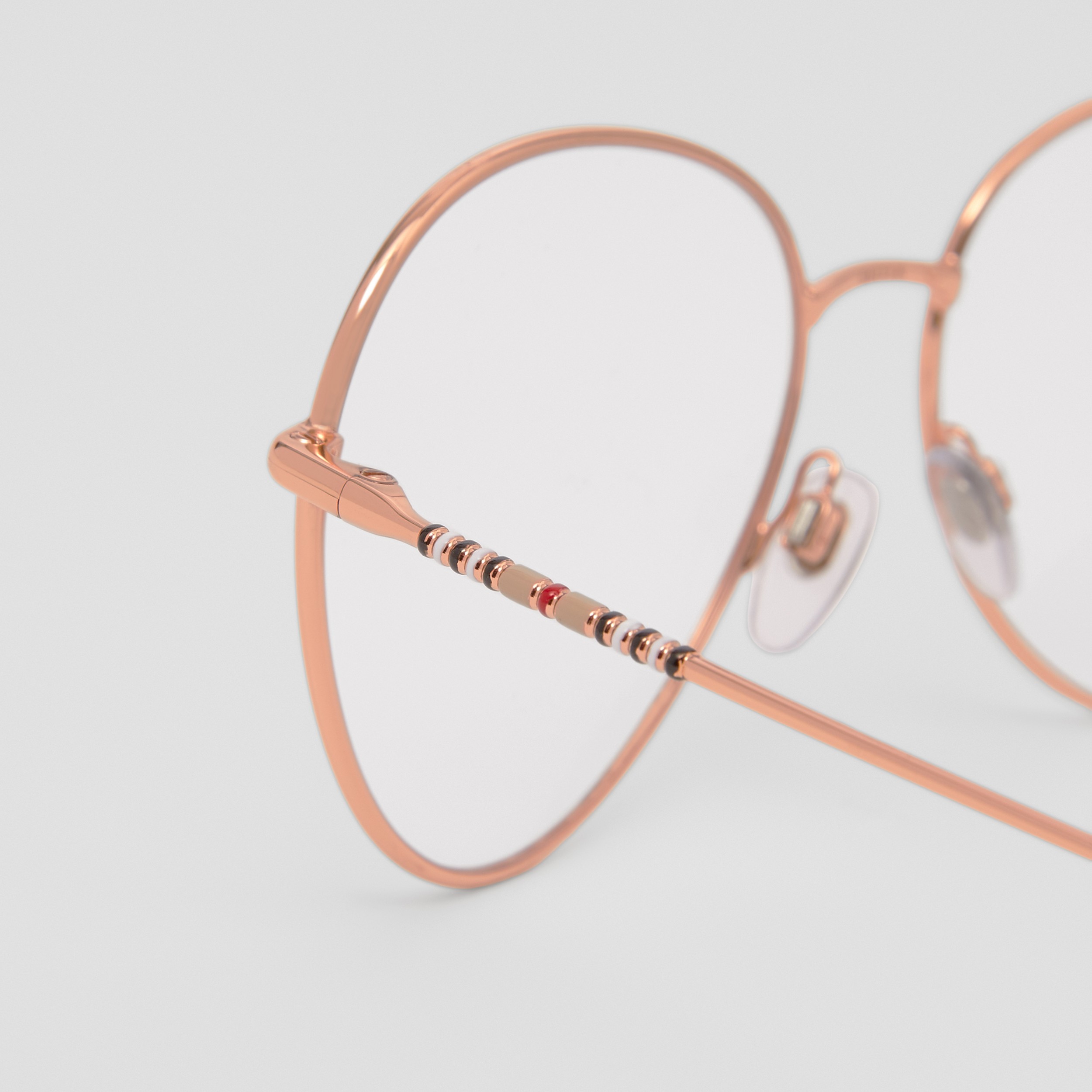 Fliegersonnenbrille mit Streifendetail (Rosa) - Damen | Burberry® - 2