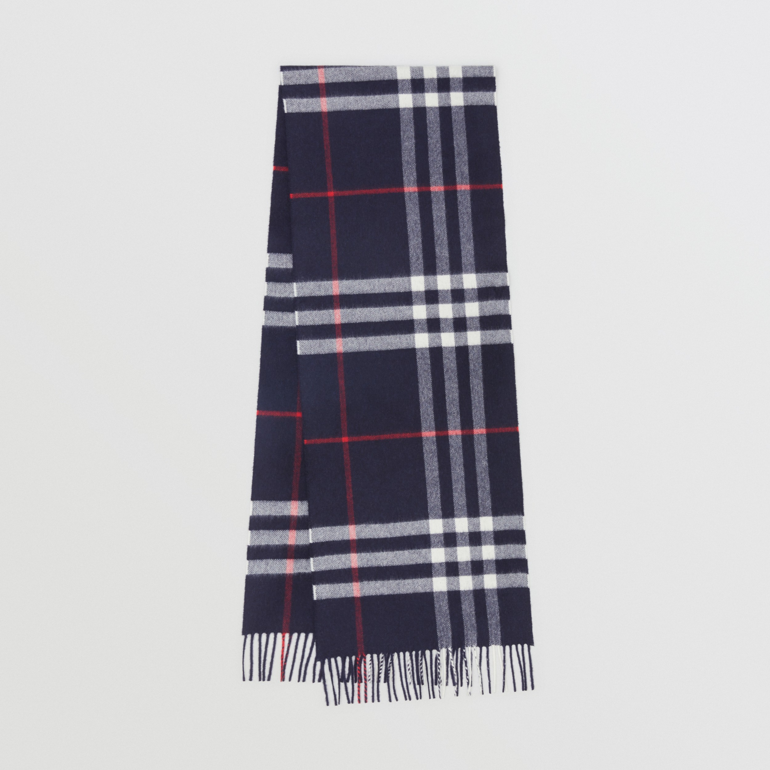 The Burberry Check Cashmere Scarf in Navy | Burberry® Official