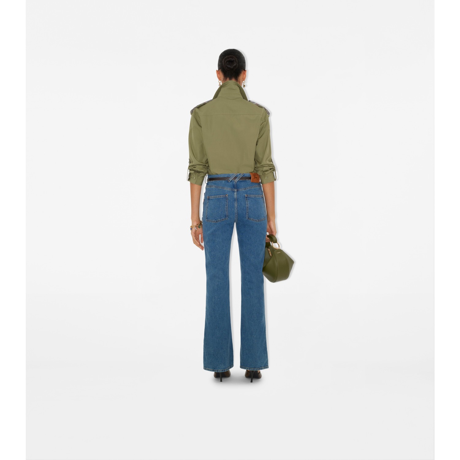 Jeans bootcut a vita alta