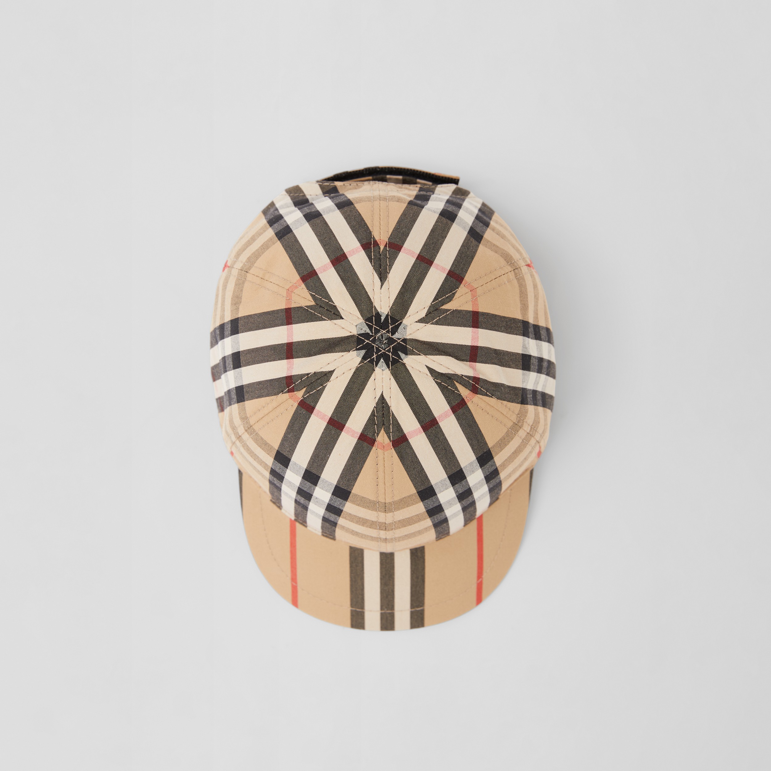 Gorra de béisbol en algodón a rayas Icon Stripe y cuadros Vintage Checks (Beige) - Niños | Burberry® oficial - 3