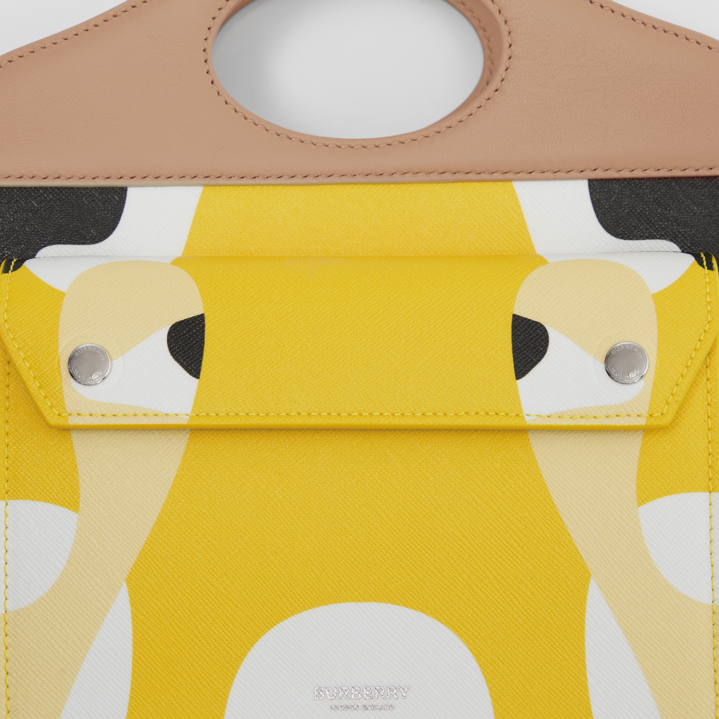 Mini Abstract Print Pocket Bag in Yellow - Women | Burberry® Official - 2