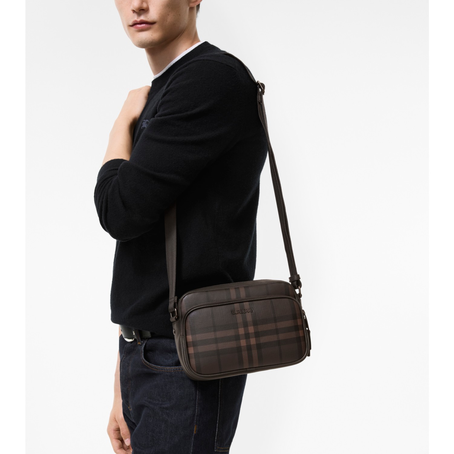 City Check Pocket Crossbody Bag