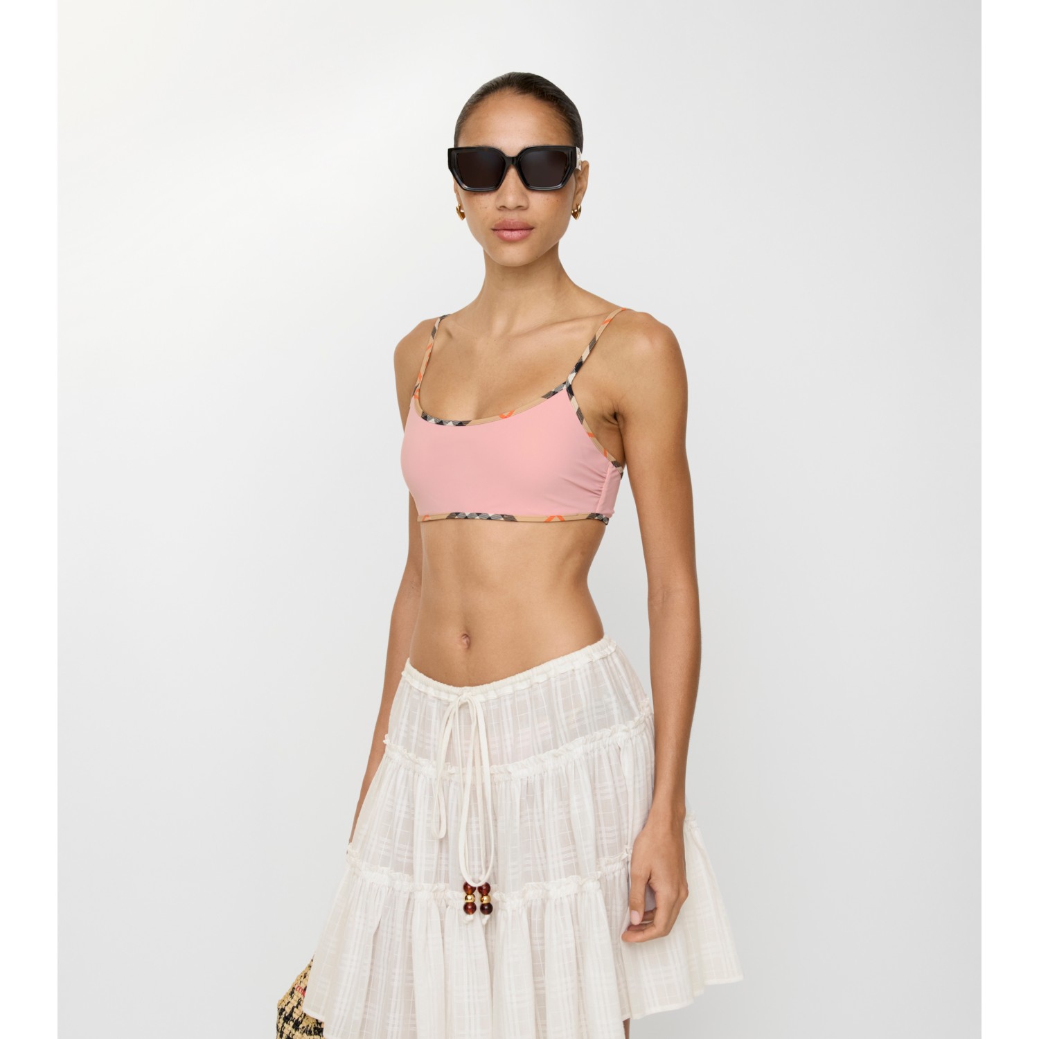 Check Trim Bikini Top - thumbnail 9