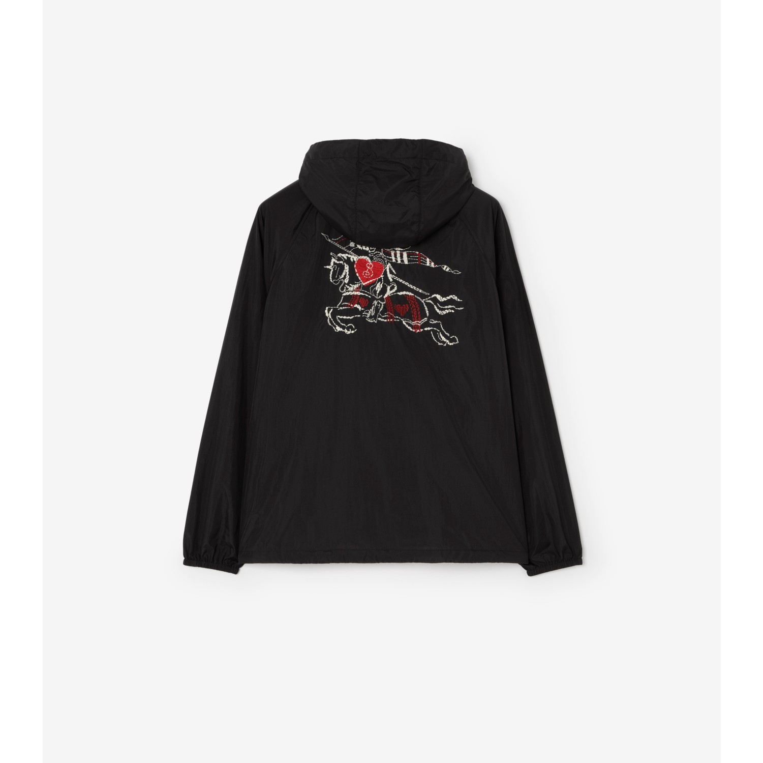 Heart Knight Nylon Clapton Hooded Jacket in Black - Men | Burberry
