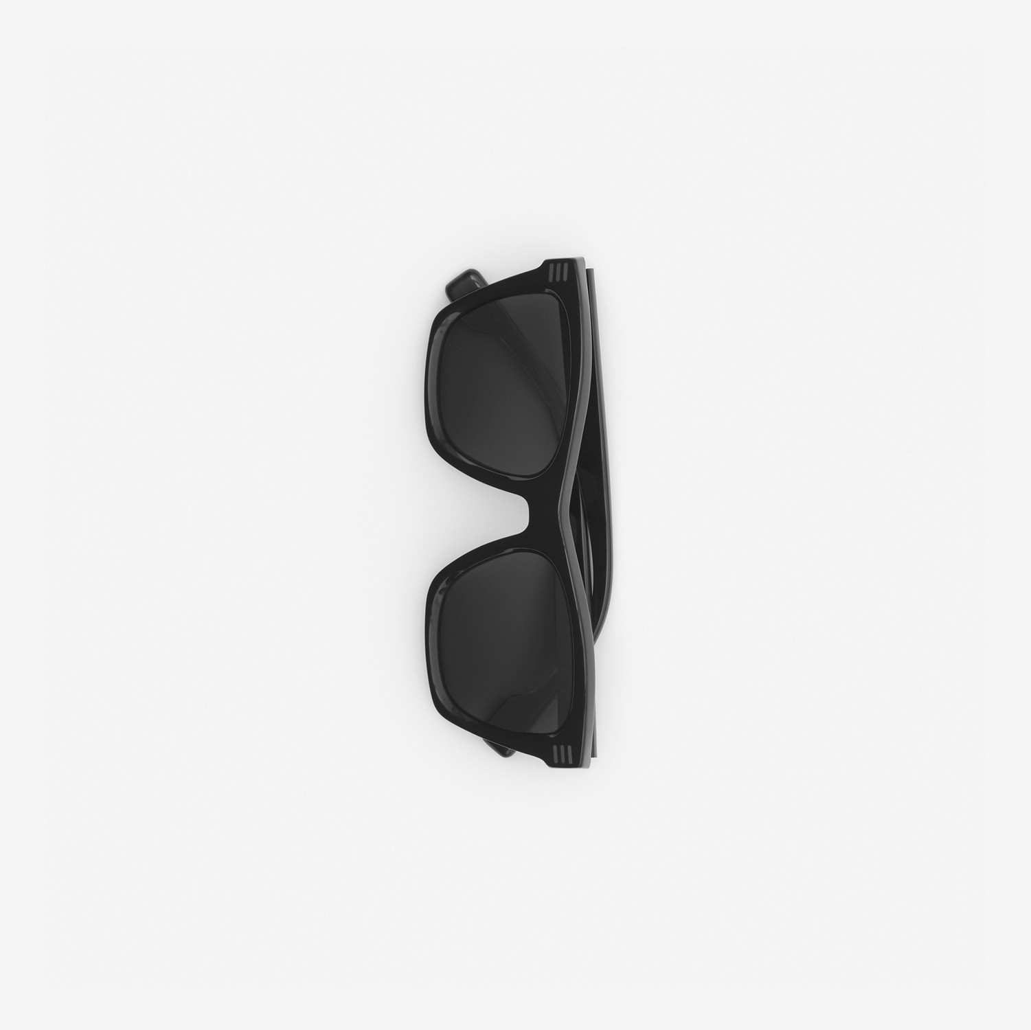 Óculos de sol com armação quadrada e detalhe de logotipo (Preto) - Homens | Burberry® oficial