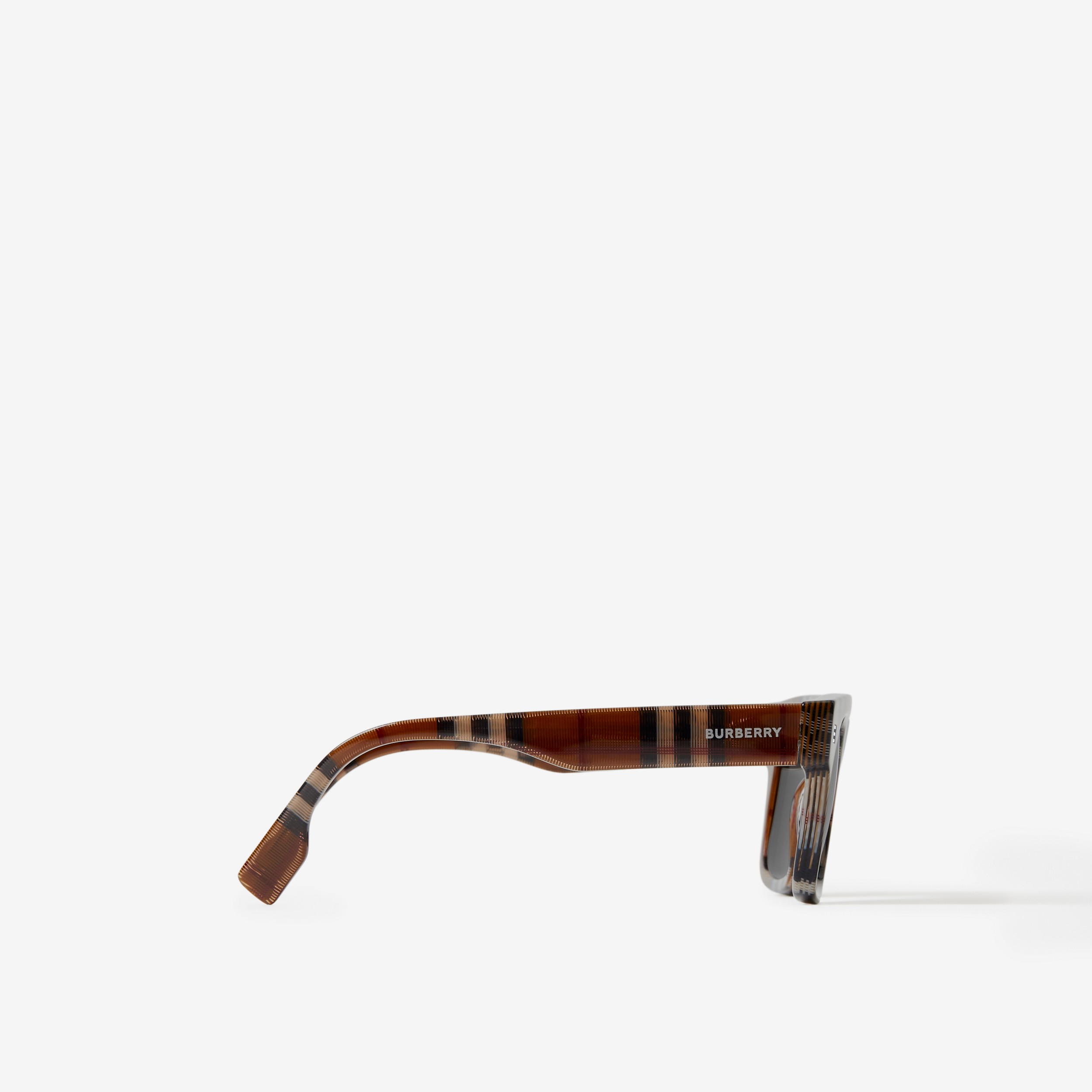 Check Square Frame Sunglasses in Birch Brown | Burberry® Official - 2