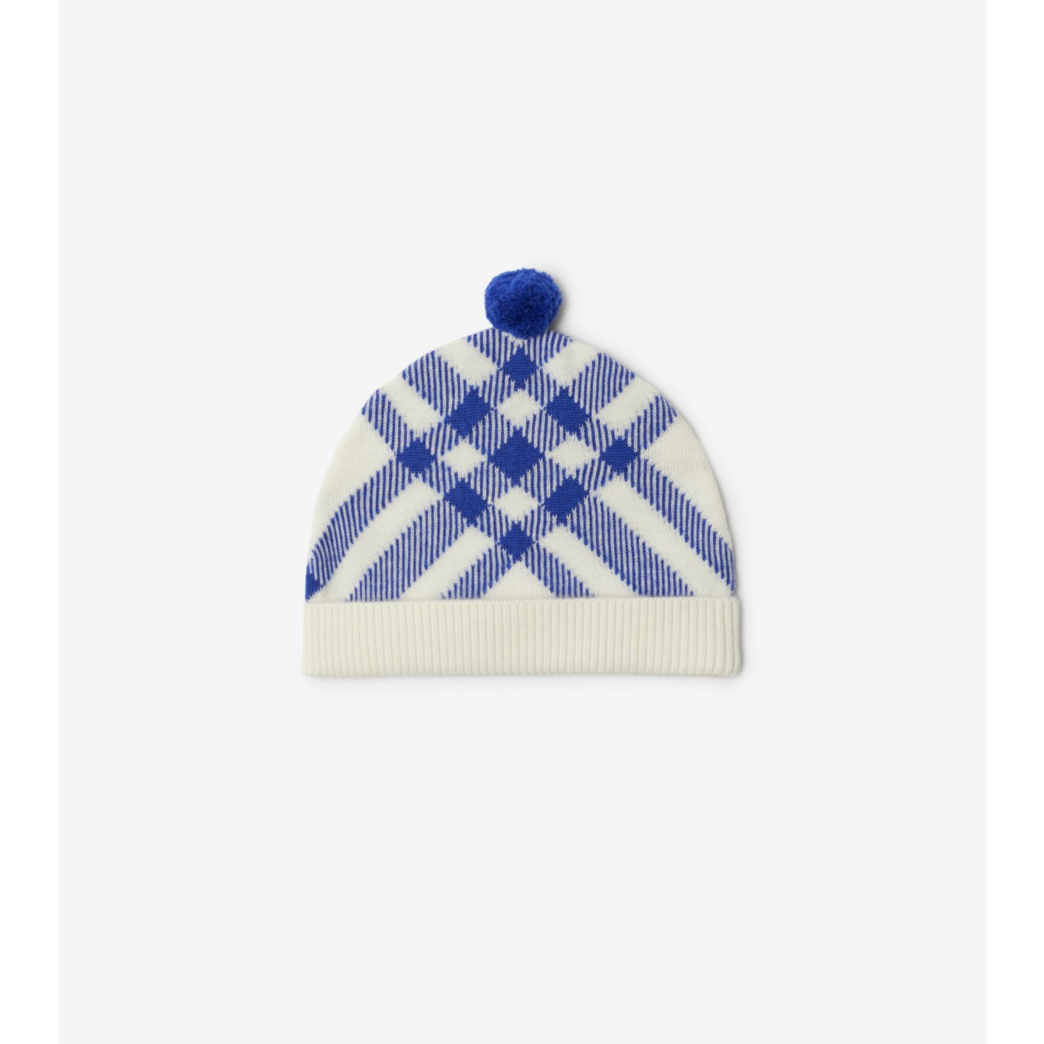 Check Wool Cashmere Twopiece Baby Gift Set in Knight/salt Children