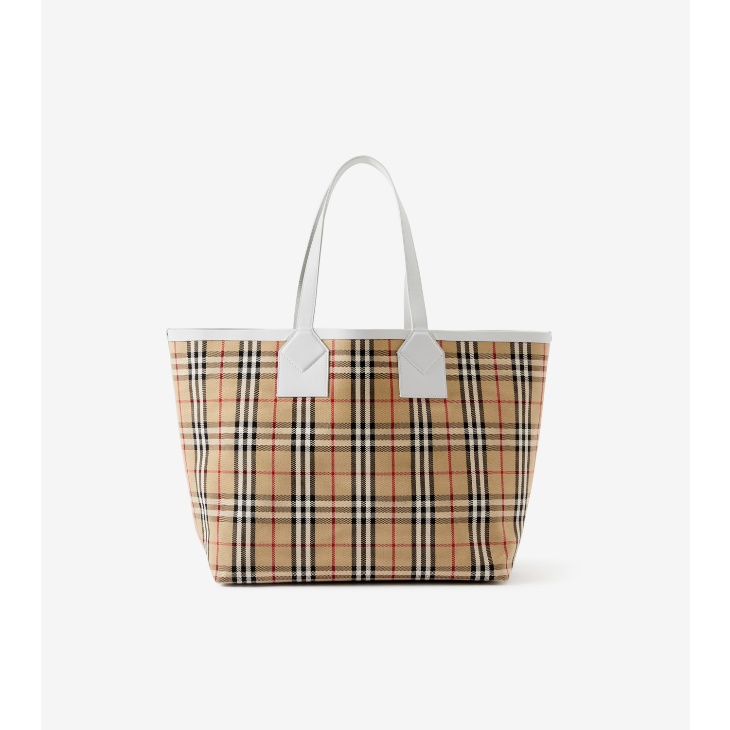 Burberry Vintage Check Two-handle Title Bag Mini Archive Beige