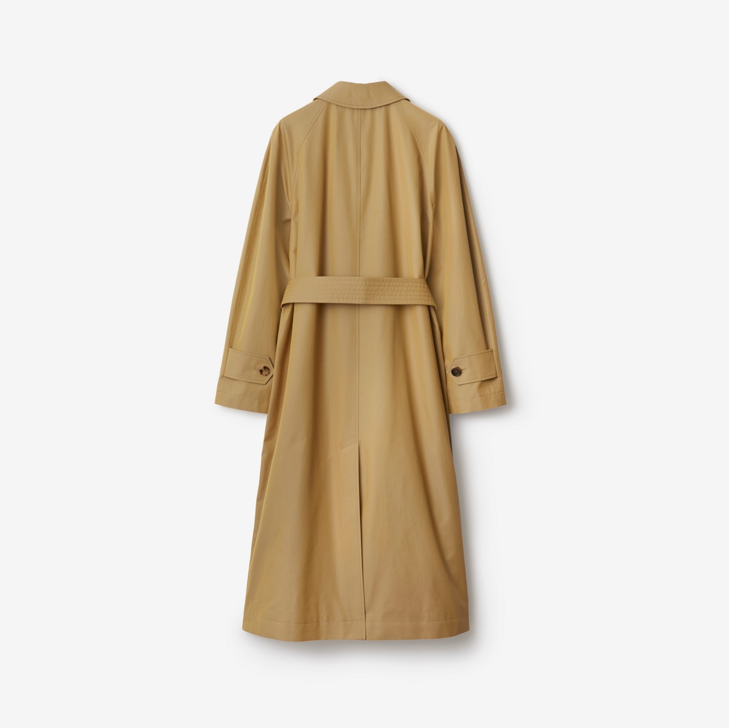 Car coat longo de gabardine