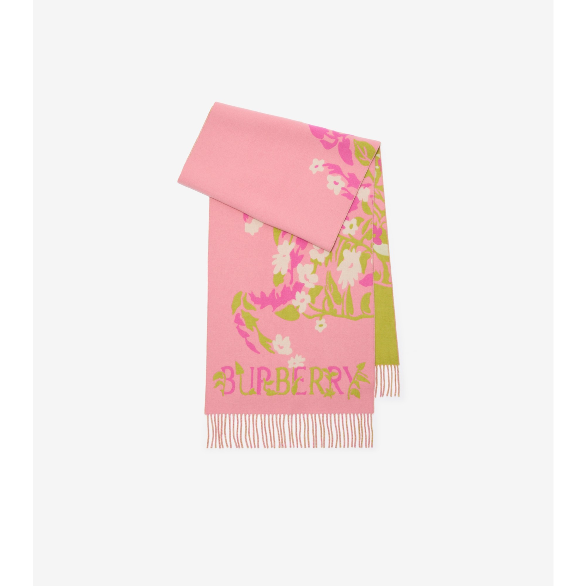 Wide Floral Knight Cashmere Scarf