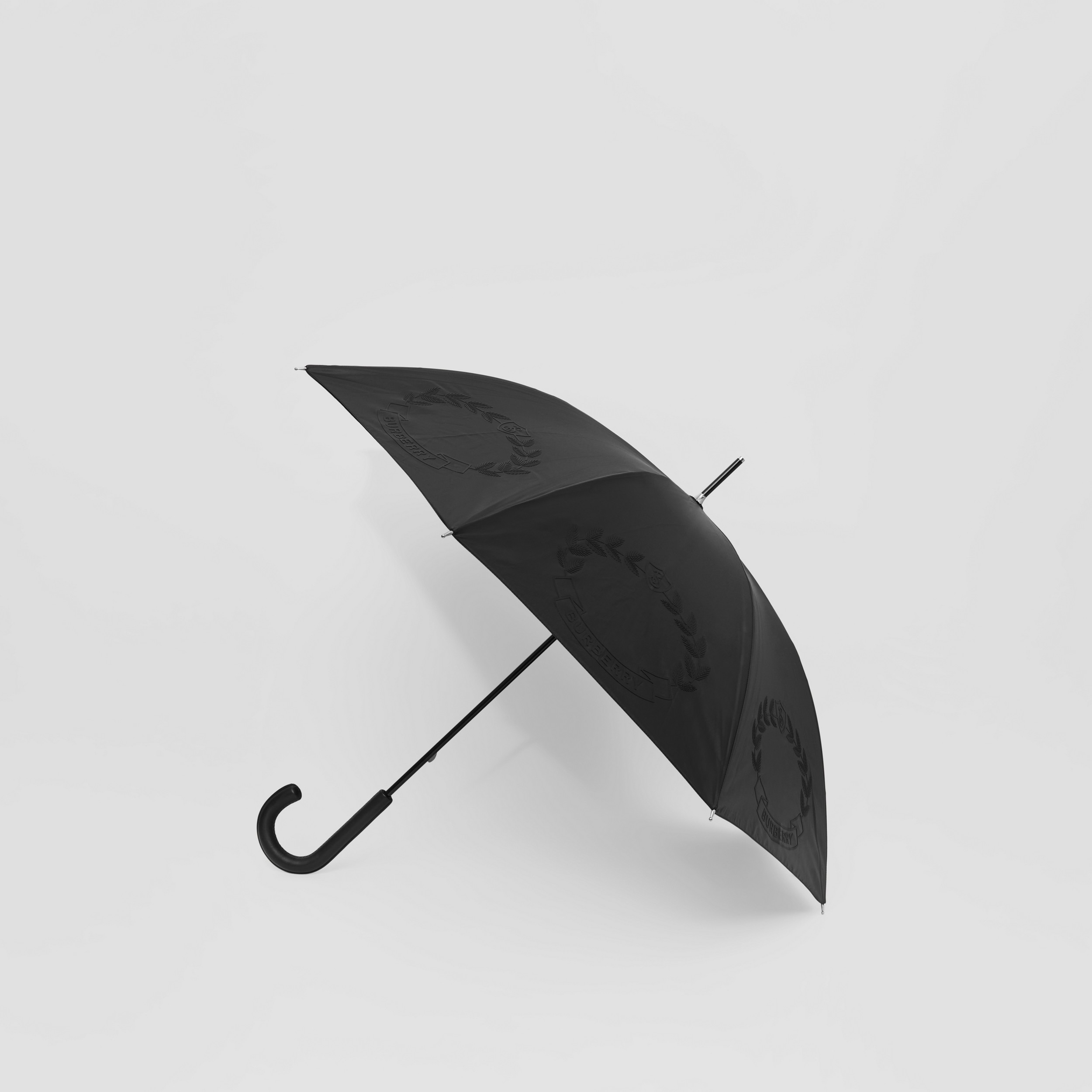 Oak Leaf Print Umbrella in Black | Burberry® Official - 4