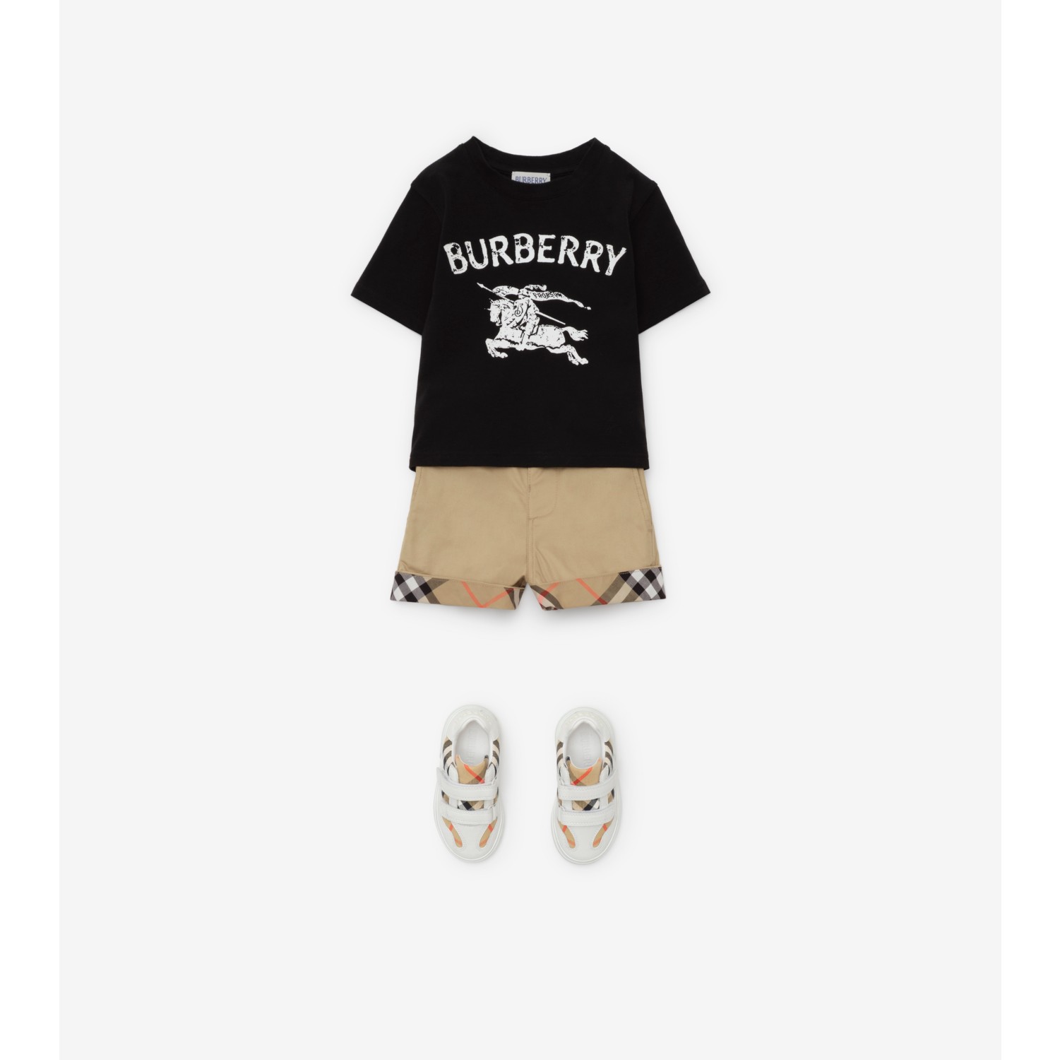 ナイト ストレッチコットンTシャツ (ブラック) | Burberry®公式サイト