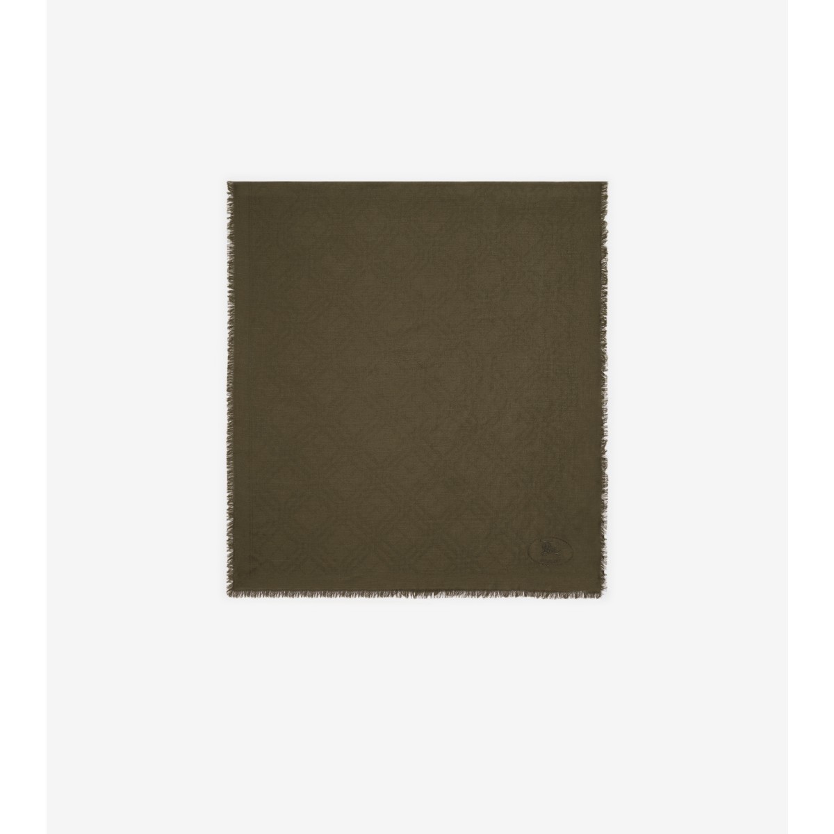 Burberry Wide Check Wool Silk Scarf In Brown