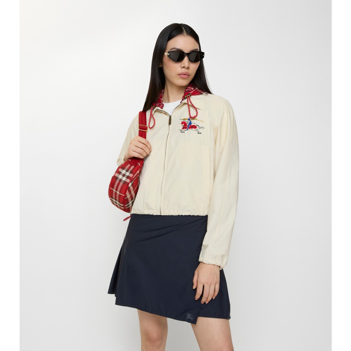  Check Cropped Newcott Hooded Jacket