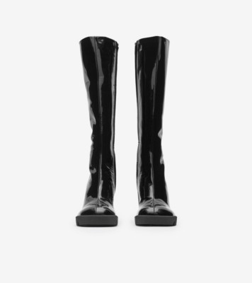 Burberry Black Zip Tall Boots