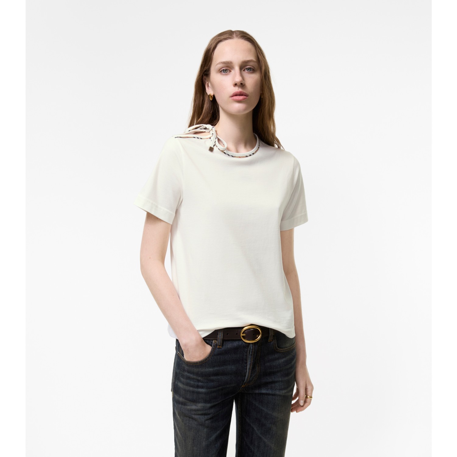 タイスリーブ コットンTシャツ