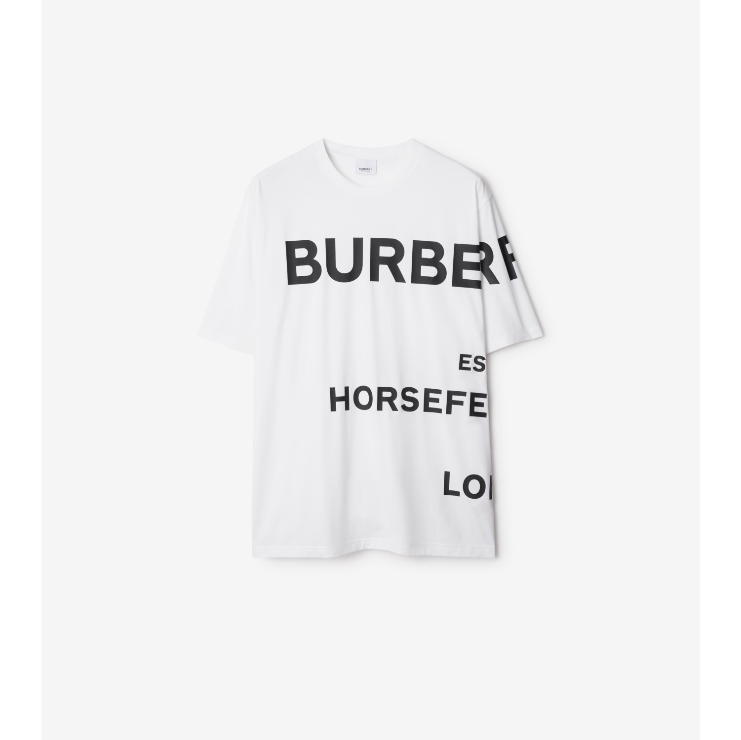 Horseferry Cotton T-shirt in White - Men | Burberry® Official